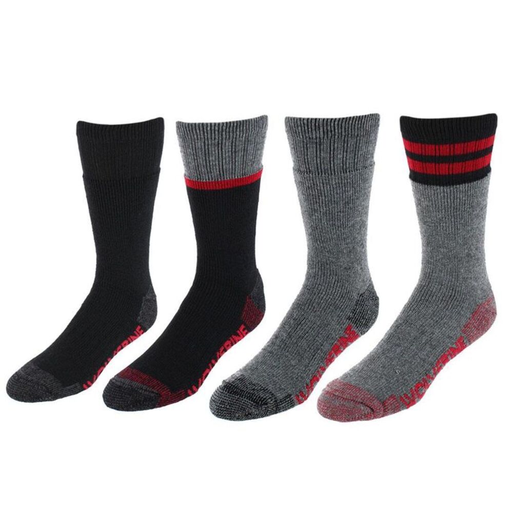 Wolverine Men's Wilderness Thermal Boot Crew Sock (4 Pair Pack)